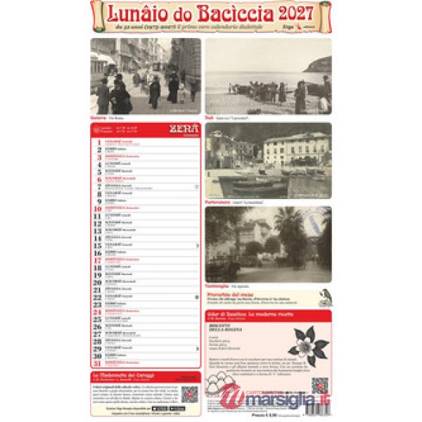 Lunâio do Bacìccia 2027. Da 52 anni il primo vero calendario dialettale nelle case dei genovesi! Con Contenuto digitale per acce