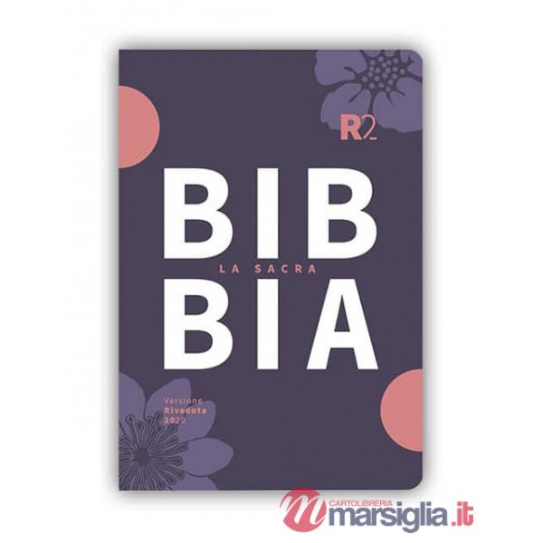 Bibbia R2. Versione riveduta 2020. Ediz. tascabile copertina flessibile tessuto floreale, rosa/viola