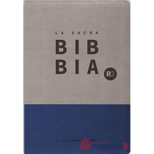 Bibbia R2. Versione riveduta 2020 Ediz. tascabile copertina similpelle bicolore grigio/blu