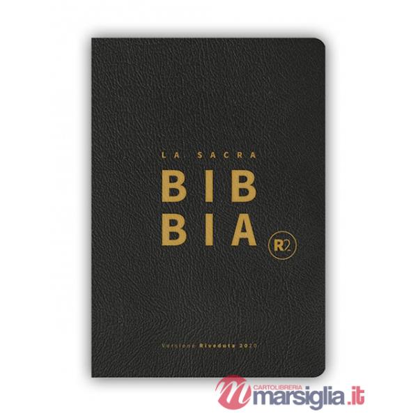 Bibbia R2. Versione riveduta 2020. Ediz. Tascabile, copertina pelle nera, taglio oro, titoli oro