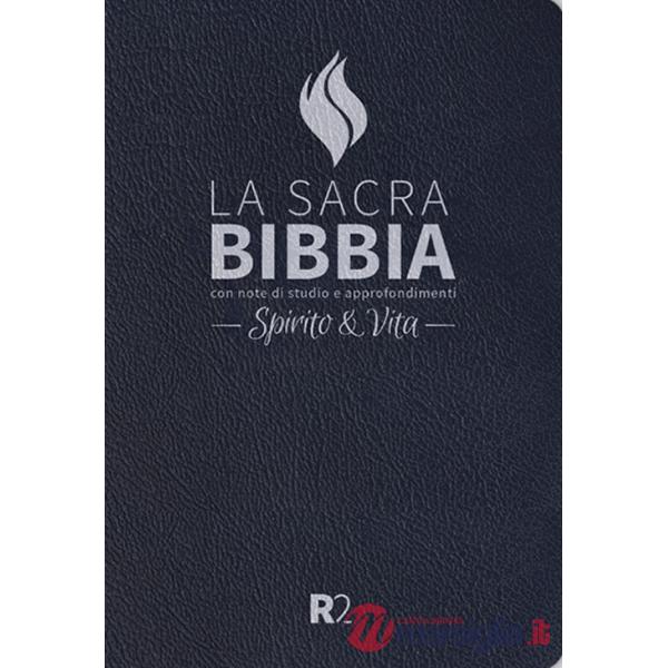 Bibbia R2. Spirito e vita. Ediz. pelle sintetica blu scuro, taglio argento