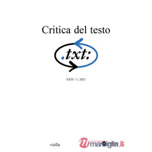 Critica del testo (2021). Vol. 24