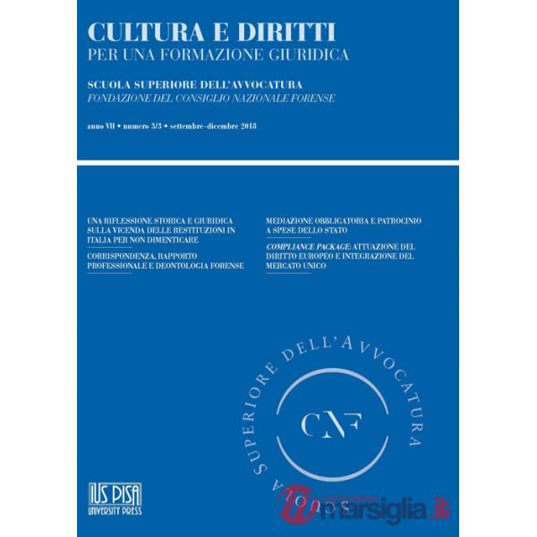 Cultura e diritti. Per una formazione giuridica (2018). Vol. 3: Settembre-Dicembre