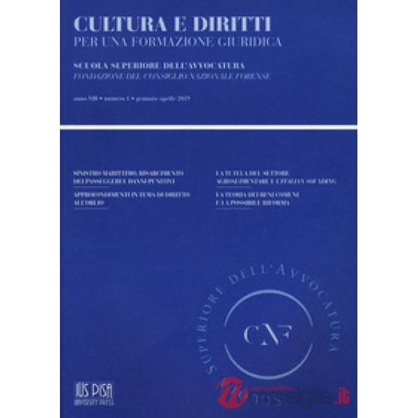 Cultura e diritti. Per una formazione giuridica (2019). Vol. 1: Gennaio-Aprile