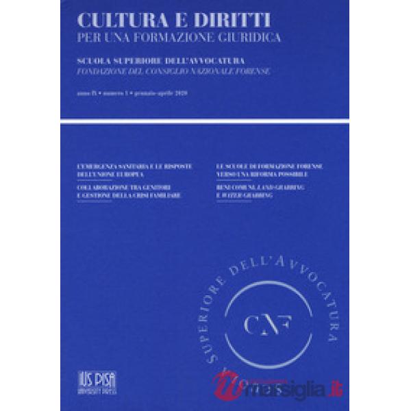 Cultura e diritti. Per una formazione giuridica (2020). Vol. 1: Gennaio-Aprile
