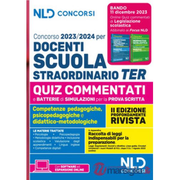 Concorso docenti scuola straordinario TER 2023-2024. Quiz commentati per la prova scritta
