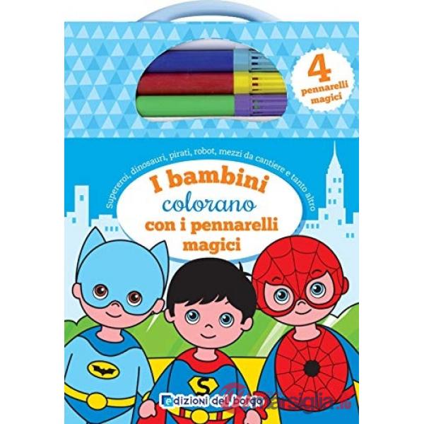 Bambini colorano con i pennarelli magici. Con 4 pennarelli magici (I)