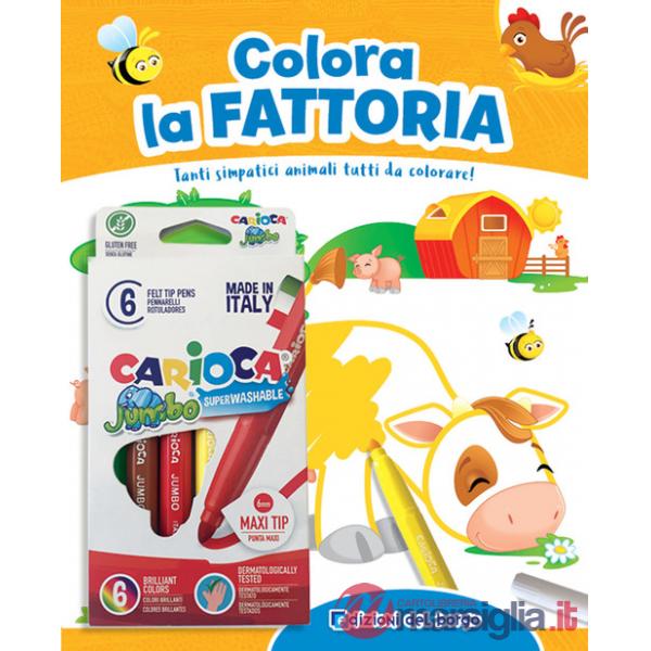 Colora la fattoria. Tanti simpatici animali tutti da colorare! Ediz. a colori. Con 6 pennarelli