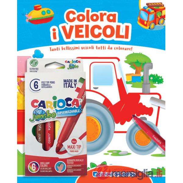Colora i veicoli. Tanti bellissimi veicoli tutti da colorare! Ediz. a colori. Con 6 pennarelli