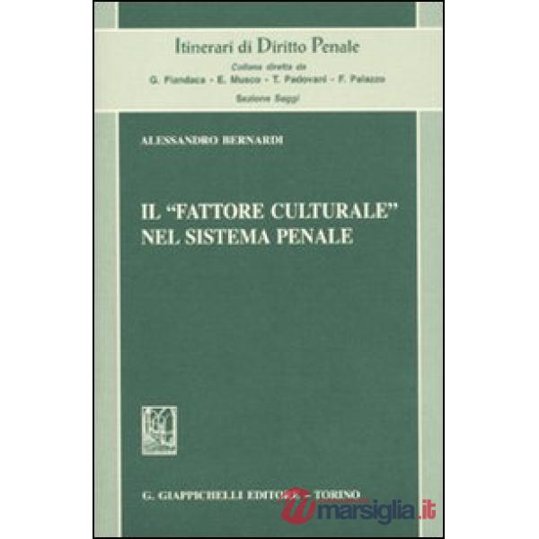 Il «fattore culturale» nel sistema penale