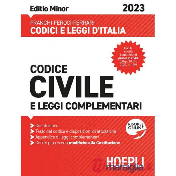 CODICE CIVILE E LEGGI COMPLEMENTARI MINOR 2023