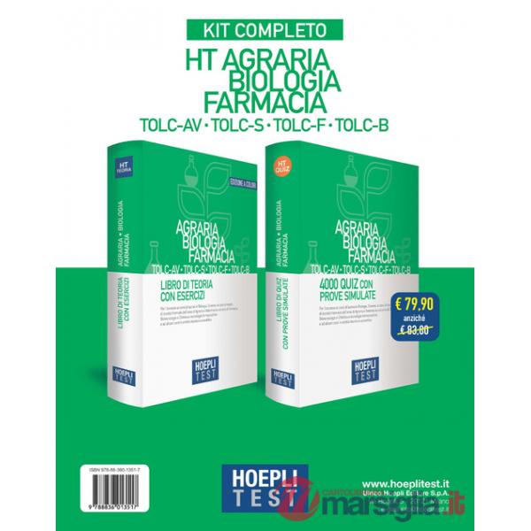 HOEPLI TEST. AGRARIA, BIOLOGIA, FARMACIA TOLC - AV, TOLC - S, TOLC - F