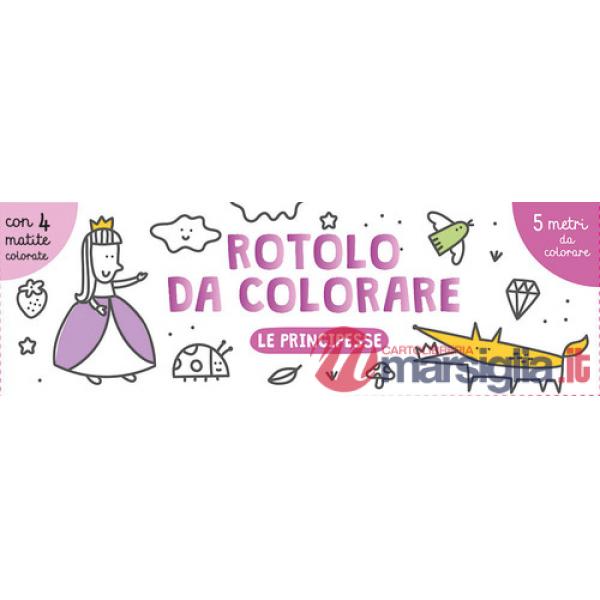 Principesse. Rotolo da colorare. Ediz. illustrata. Con 4 matite colorate (Le)