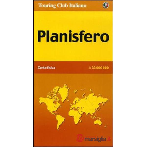 Planisfero. Carta fisica 1:33.000.000