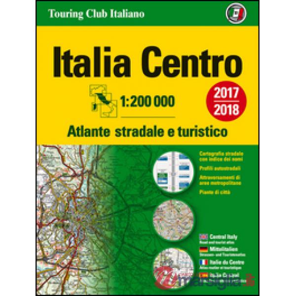 Atlante stradale Italia Centro 1:200.000. Ediz. multilingue