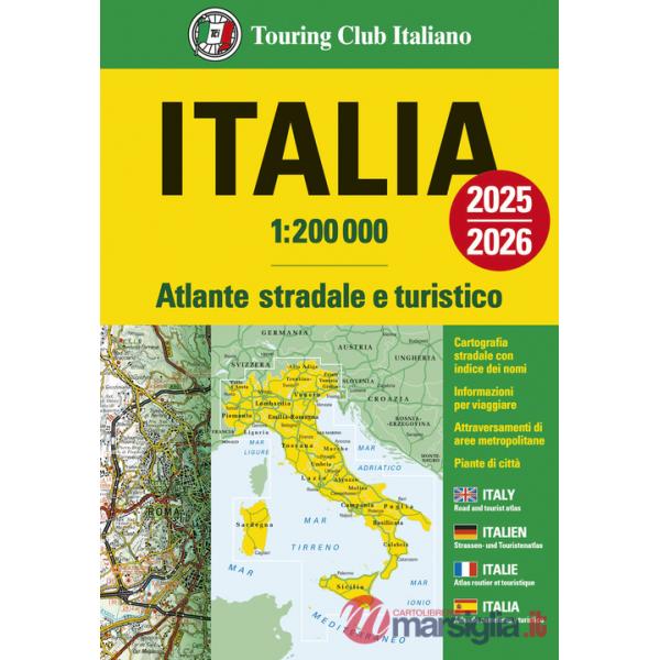 Italia. Atlante stradale e turistico 1:200.000. Ediz. multilingue