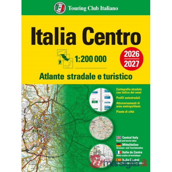 Italia. Atlante stradale e turistico 200.000. Centro