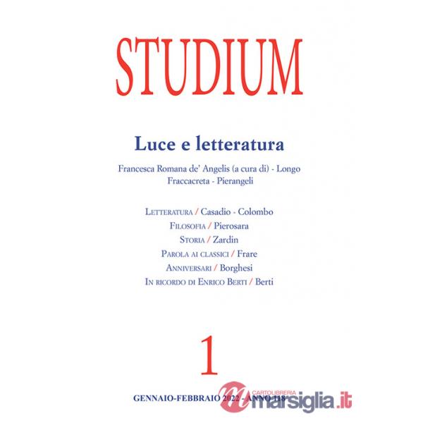 Studium (2022). Vol. 1: Luce e letteratura