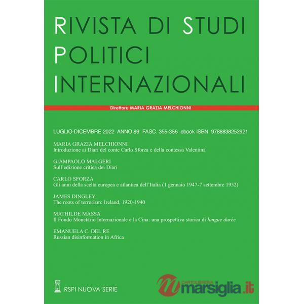 Rivista di studi politici internazionali (2022). Vol. 3-4