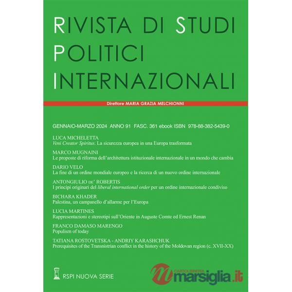 Rivista di studi politici internazionali (2024). Vol. 1