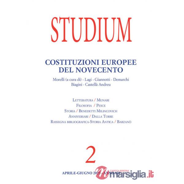 Studium (2025). Vol. 2: Costituzioni europee del Novecento