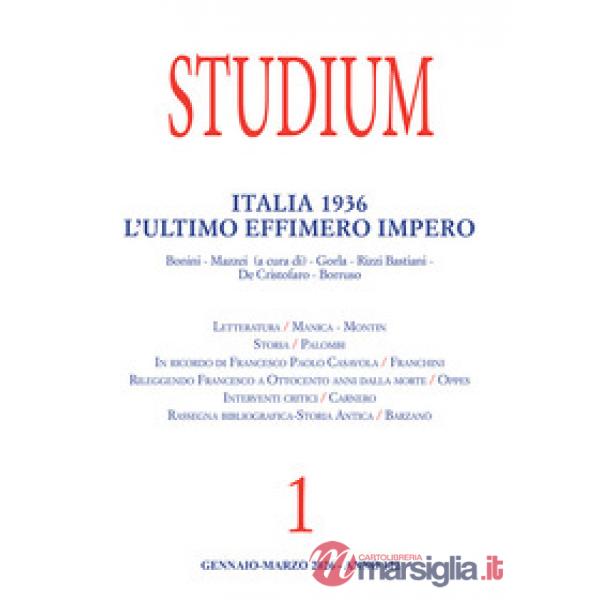 Studium iuris. Rivista per la formazione delle professioni giuridiche (2026). Vol. 1: Italia 1936. L'ultimo effimero impero