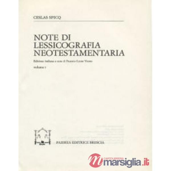 Note di lessicografia neotestamentaria. Vol. 1
