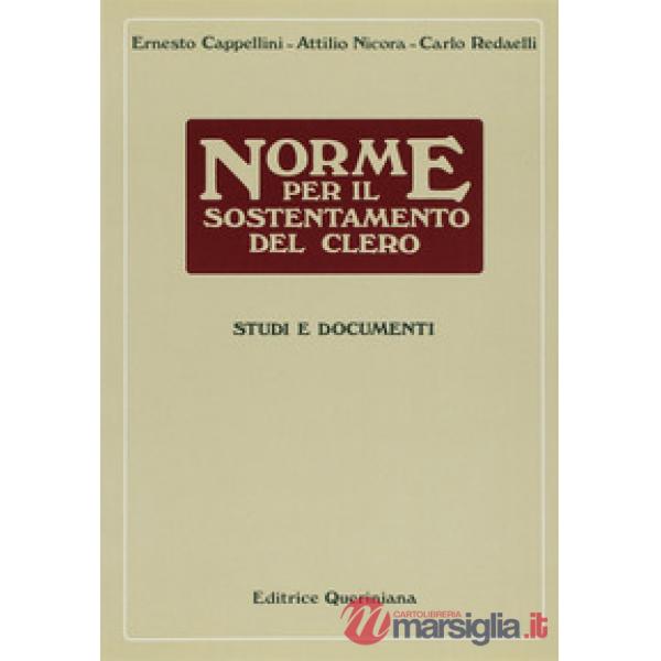 Norme per il sostentamento del clero. Studi e documenti