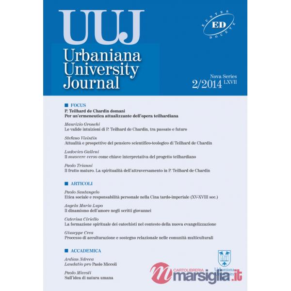 Urbaniana University Journal. Euntes Docete (2014). Vol. 2: Focus - P. Teilhard de Chardin domani