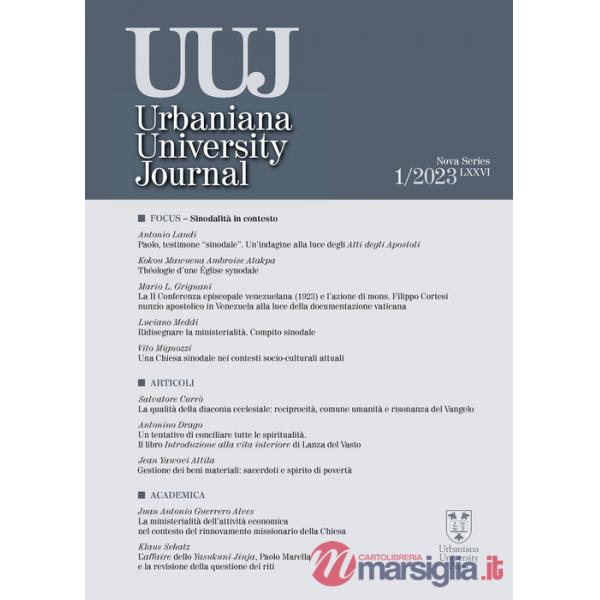 Urbaniana University Journal (2023). Vol. 1: Focus. Sinodalità in contesto