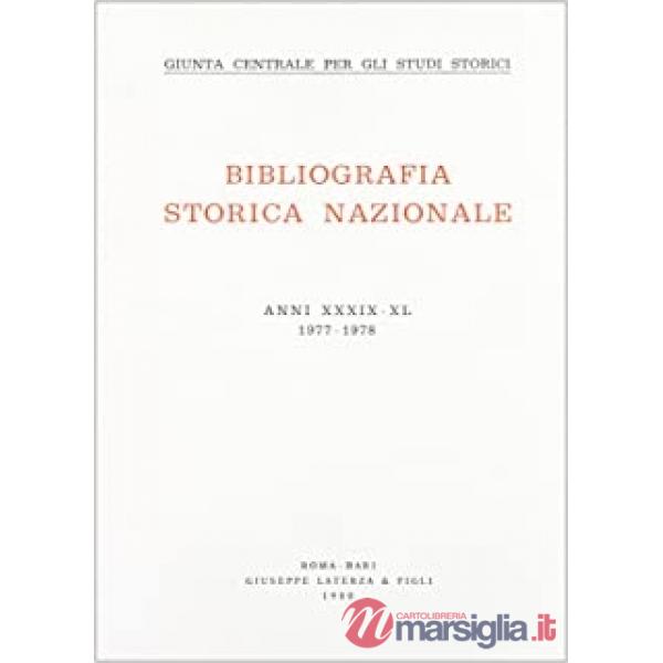 Bibliografia storica nazionale (1977-1978) vol. 39-40
