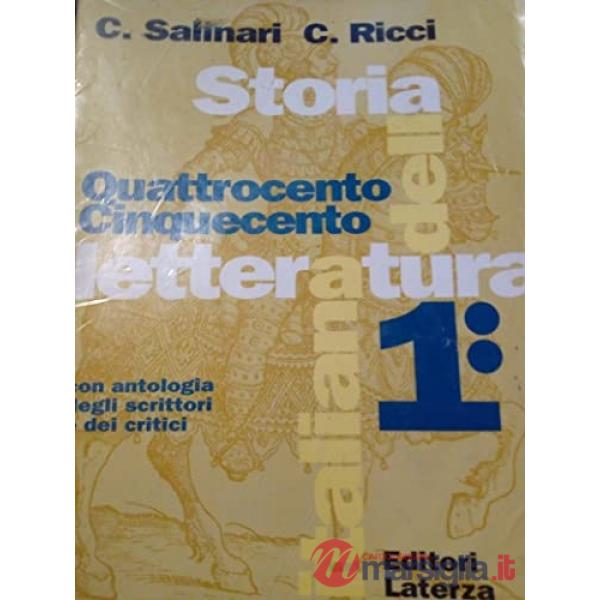 STORIA LETTERATURA ITALIANA VOL. 1 2 T. (BROCCA)