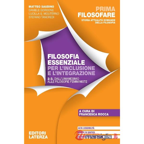 PRIMA FILOSOFARE. FILOSOFIA ESSENZIALE PER L'INCLUSIONE BES VOL. 2 - 3