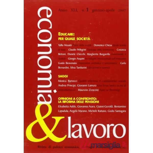 Economia & lavoro (2007). Vol. 1