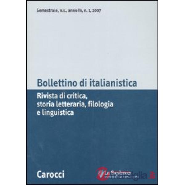 Bollettino di italianistica. Rivista di critica, storia letteraria, filologia e 