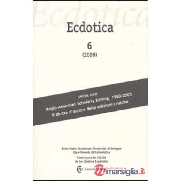 Ecdotica (2009). Vol. 6