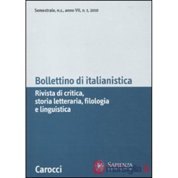 Bollettino di italianistica (2010). Vol. 1