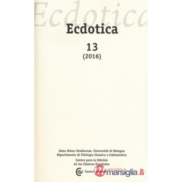 Ecdotica (2016). Vol. 13