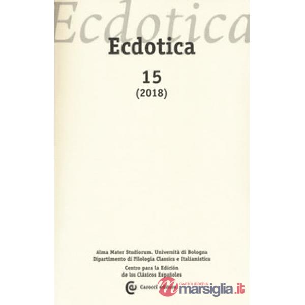Ecdotica (2018). Vol. 15