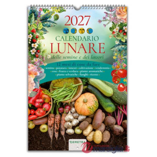 Calendario lunare 2027 da parete (26,5 x 38,5 cm)