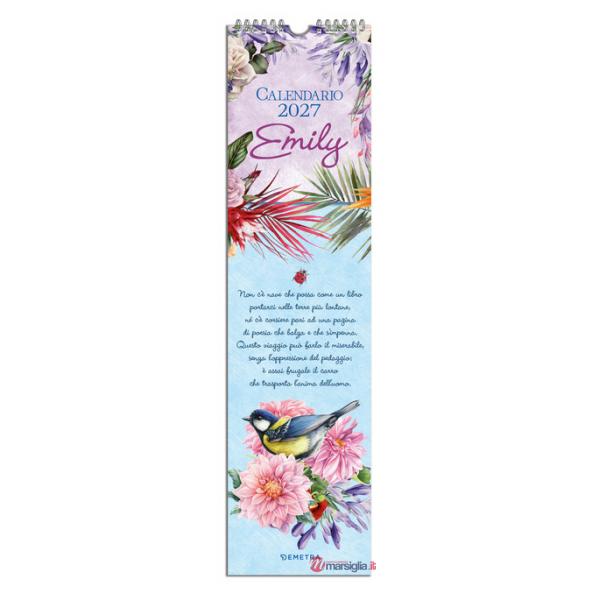 Emily. Calendario stretto 2027 da parete (12,5 x 48 cm)