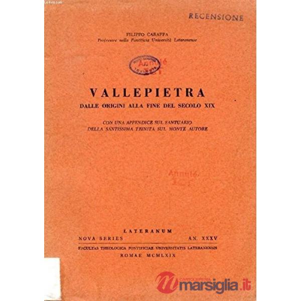 Vallepietra dalle origini alla fine del secolo XIX