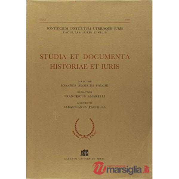 Studia et documenta historiae et iuris. Vol. 75