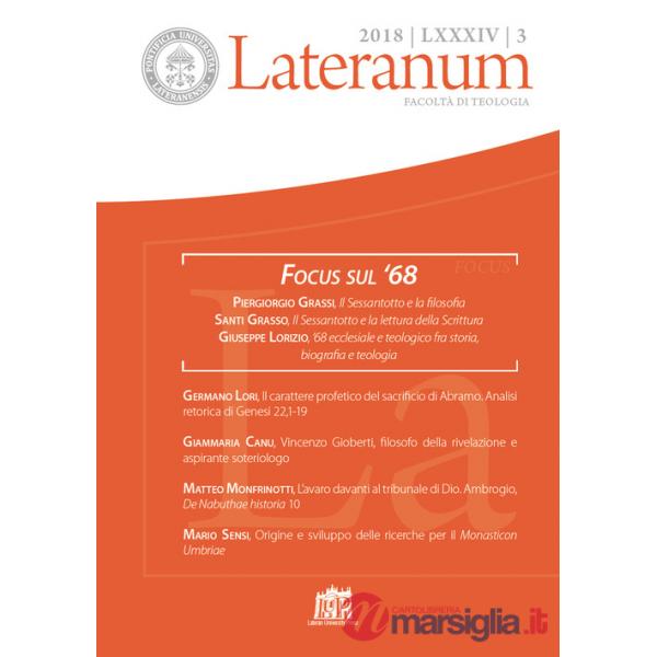 Lateranum (2018). Vol. 3: Focus sul '68