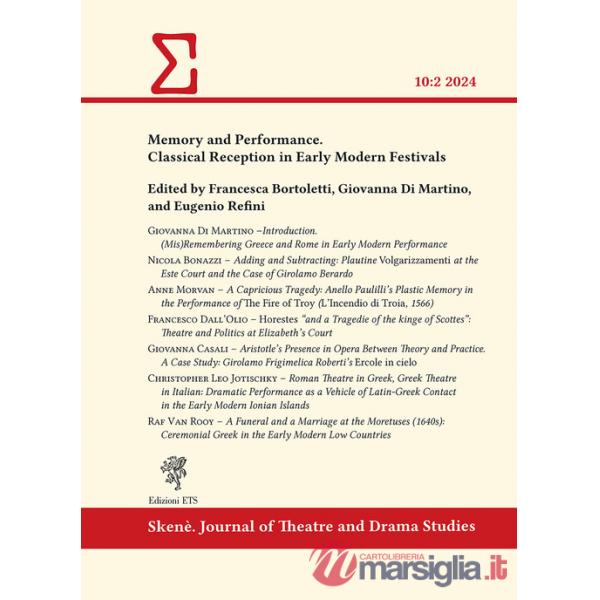 Skenè. Journal of theatre and drama studies (2024). Vol. 2