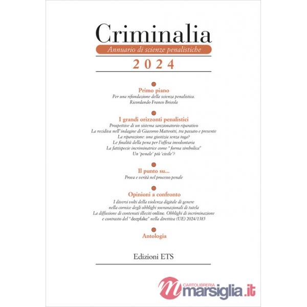 Criminalia. Annuario di scienze penalistiche (2024). Vol. 19