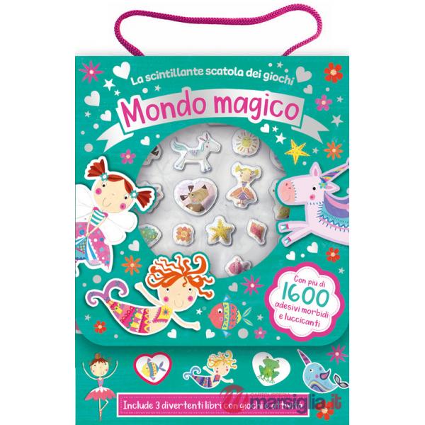 Mondo magico. La scintillante scatola dei giochi. Ediz. a colori. Con Adesivi