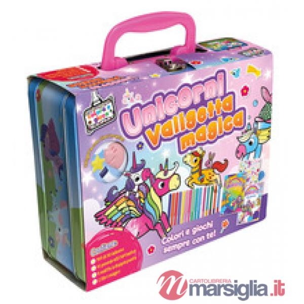 Unicorni. Valigetta magica. Ediz. a colori. Con 5 matite colorate. Con 10 pennarelli. Con Adesivi