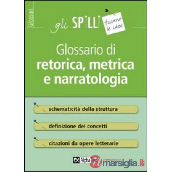 Glossario di retorica, metrica e narratologia