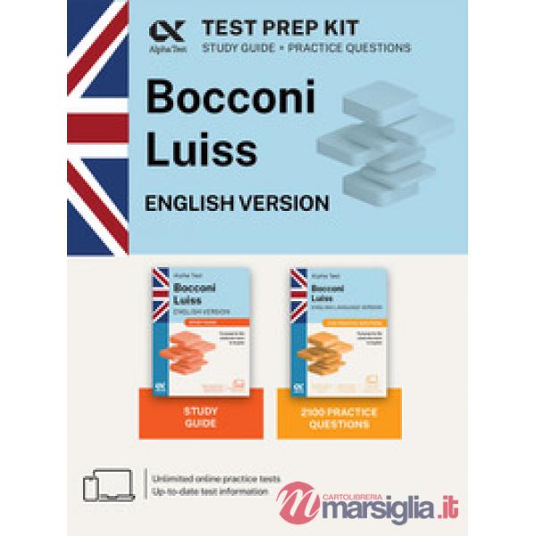Alpha Test Bocconi Luiss. English version 2026-2027. Test prep kit. For university admission tests. Digital platform and online 
